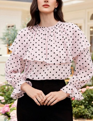 Bluza SHEIN, roz/negru