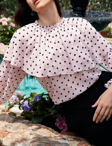 Bluza SHEIN, roz/negru