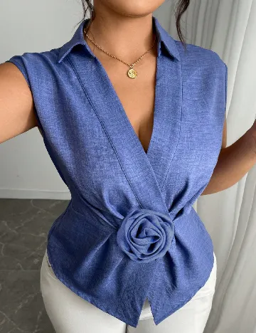 Bluza SHEIN CURVE, albastru