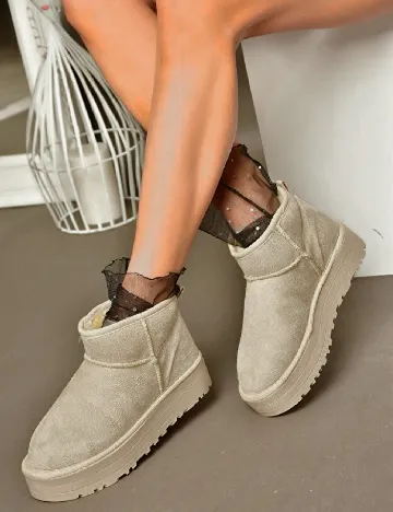 Ghete Fox Shoes, bej