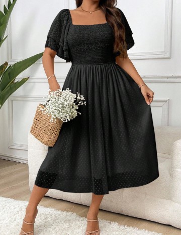 Rochie medie SHEIN CURVE, negru
