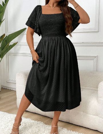 Rochie medie SHEIN CURVE, negru