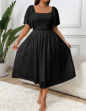 Rochie medie SHEIN CURVE, negru
