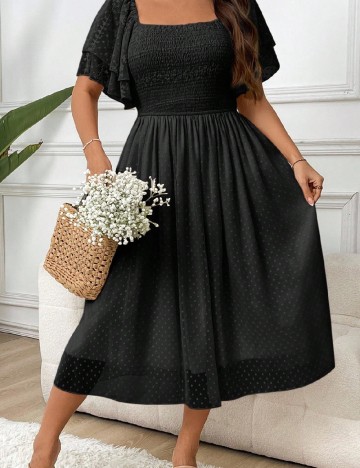 Rochie medie SHEIN CURVE, negru