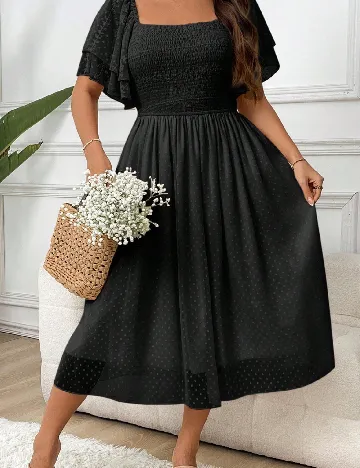 Rochie medie SHEIN CURVE, negru