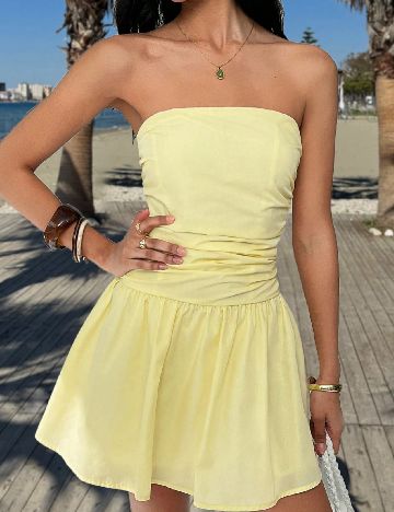 Rochie scurta SHEIN, galben