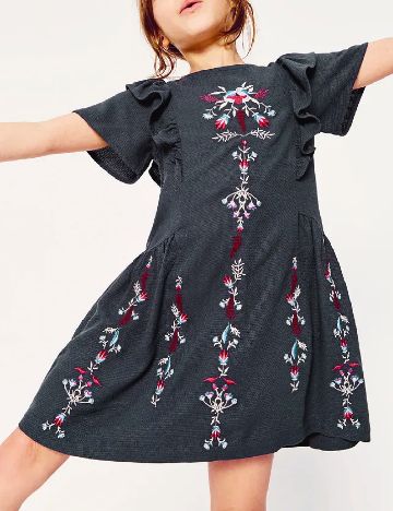 Rochie scurta Zara, gri petrol