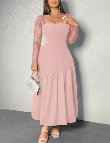 Rochie lunga SHEIN CURVE, roz