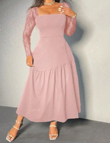 Rochie lunga SHEIN CURVE, roz