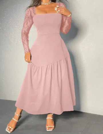Rochie lunga SHEIN CURVE, roz