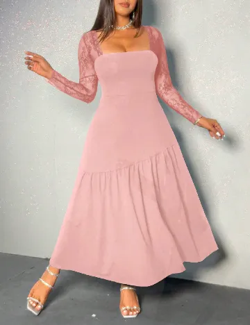 Rochie lunga SHEIN CURVE, roz