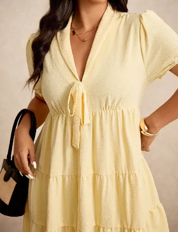 Rochie scurta SHEIN CURVE, galben