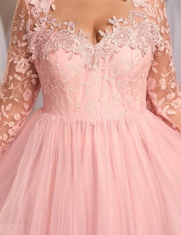 Rochie lunga SHEIN CURVE, roz