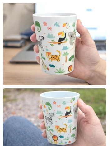 Pahar de plastic, 350 ml Schou, alb