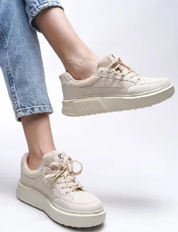 Adidasi Riccon, crem