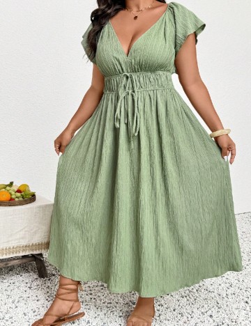 Rochie lunga SHEIN CURVE, verde