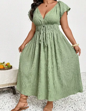 Rochie lunga SHEIN CURVE, verde