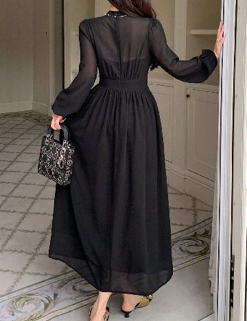 Rochie medie Dazy, negru
