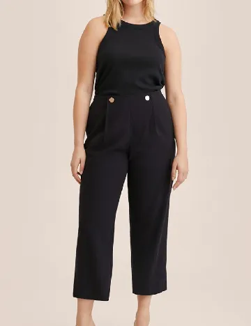 Pantaloni Mango Violeta, negru