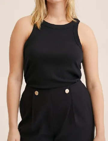 Pantaloni Mango Violeta, negru
