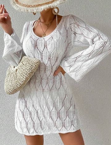 Rochie de plaja SHEIN, alb
