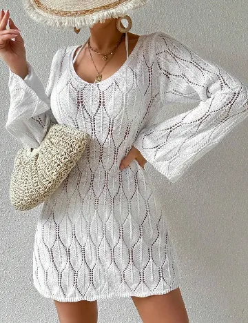 Rochie de plaja SHEIN, alb