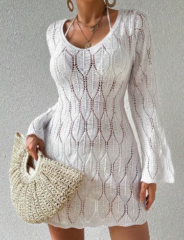 Rochie de plaja SHEIN, alb