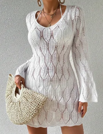 Rochie de plaja SHEIN, alb
