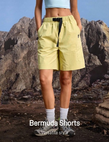 Pantaloni scurti In My Nature, galben