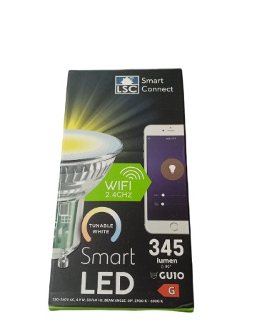 Bec inteligent pentru spoturi GU10 LSC, alb