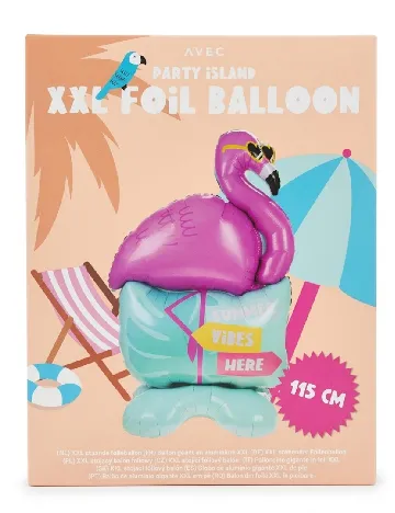 Balon folie Flamingo, 115 cm AVEC, mix culori