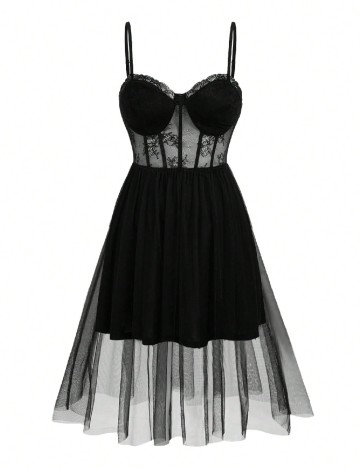 Rochie medie SHEIN CURVE, negru