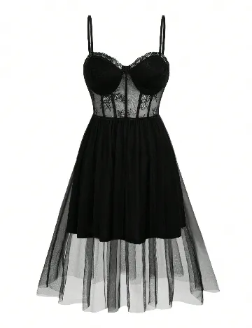 Rochie medie SHEIN CURVE, negru