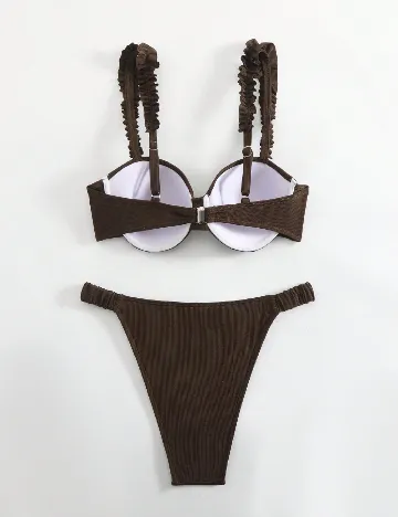 Costum de baie SHEIN, maro
