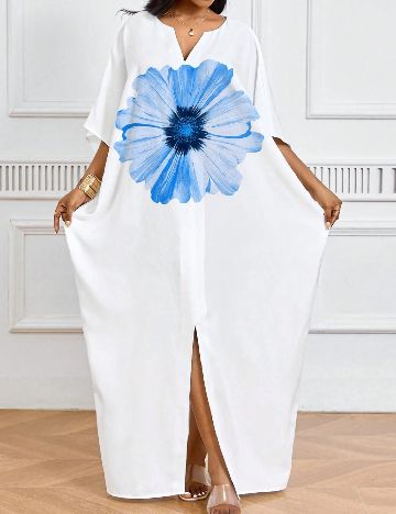 Rochie lunga SHEIN CURVE, alb
