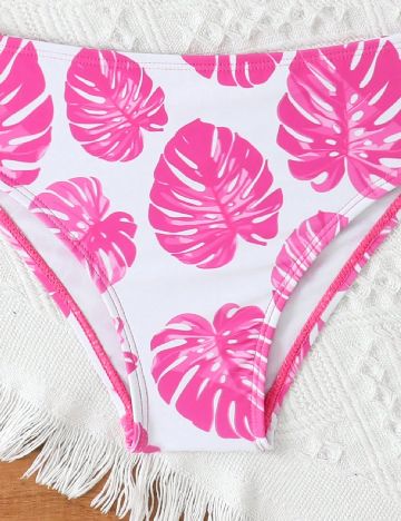 Costum de baie Shein Kids, roz/alb