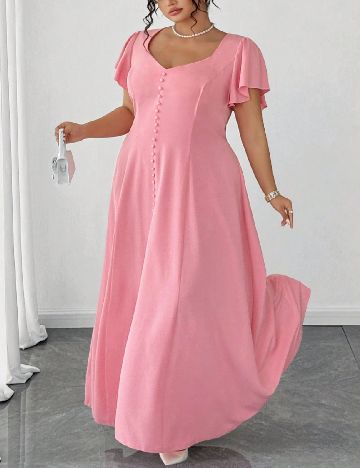 Rochie lunga SHEIN CURVE, roz