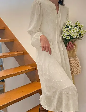 Rochie medie Dazy, crem
