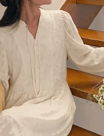 Rochie medie Dazy, crem