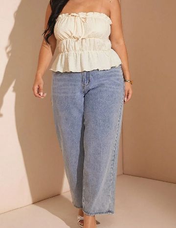 Top SHEIN CURVE, crem