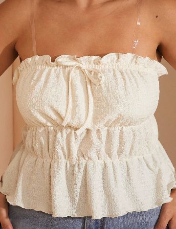Top SHEIN CURVE, crem