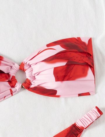 Costum de baie SHEIN, roz/rosu