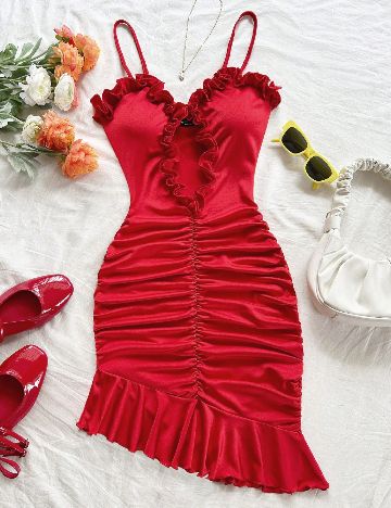Rochie scurta SHEIN, rosu