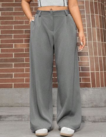 Pantaloni SHEIN CURVE, gri