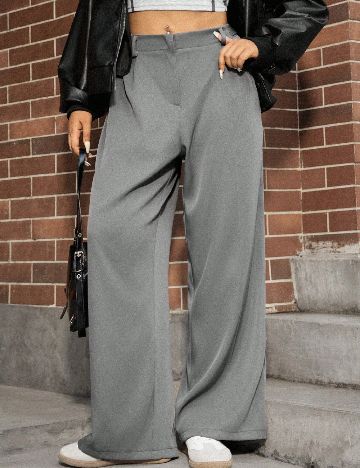 Pantaloni SHEIN CURVE, gri