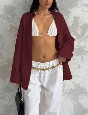 Camasa Oversize SHEIN, pruna