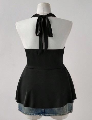Top SHEIN CURVE, negru