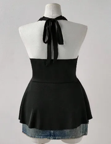 Top SHEIN CURVE, negru