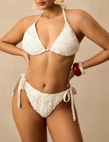 Costum de baie SHEIN CURVE, alb