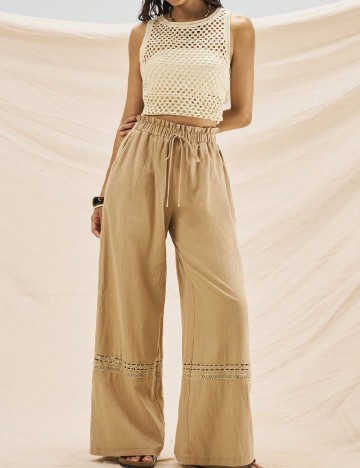 Pantaloni SHEIN, maro